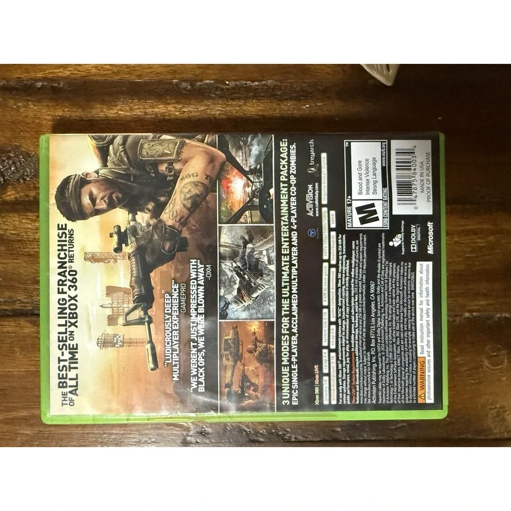 Call of Duty Black Ops, Xbox 360, 2010, Complete in Box CIB read